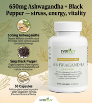 EverLiv Ashwagandha + Black Pepper - EverLiv LLC
